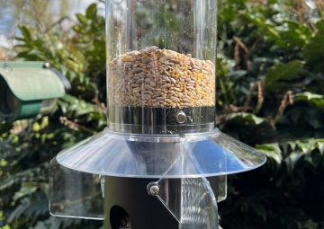 Leto Small Bird Feeder in Black